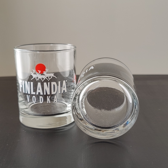 90s vintage | Finlandia Vodka lowball glasses - Picture 6 of 7